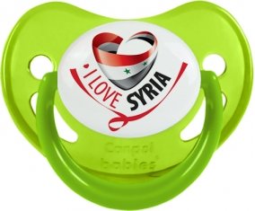 I Love Syria Tétine Physiologique Vert phosphorescente