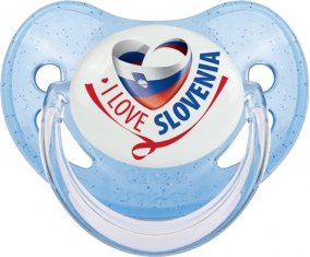 I Love Slovenia Sucete Physiologique Bleue à paillette