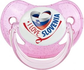 I Love Slovenia Sucete Physiologique Rose à paillette