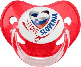 I Love Slovenia Sucete Physiologique Rouge à paillette