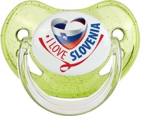 I Love Slovenia Sucete Physiologique Vert à paillette