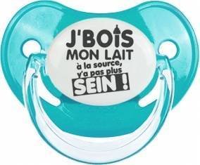 Je bois mon lait à la source style1 : Sucette Physiologique personnalisée