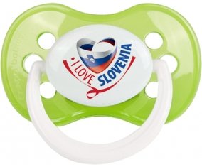 I Love Slovenia Sucette Anatomique Vert classique