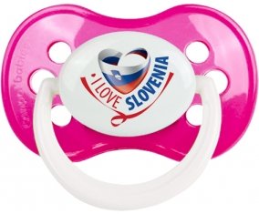 I Love Slovenia Sucette Anatomique Rose foncé classique