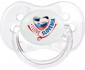 I Love Slovenia Sucette Cerise Transparent classique