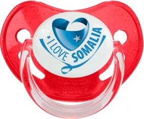 I Love Somalia Sucette Physiologique Rouge à paillette