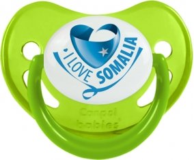 I Love Somalia Sucette Physiologique Vert phosphorescente