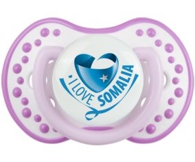 I Love Somalia Sucette LOVI Dynamic Blanc-mauve classique
