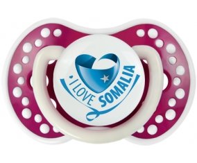 I Love Somalia Sucette LOVI Dynamic Fuchsia phosphorescente
