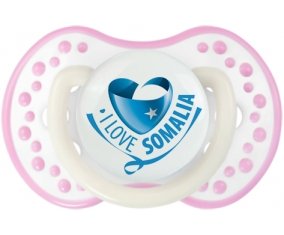 I Love Somalia Sucette LOVI Dynamic Blanc-rose phosphorescente