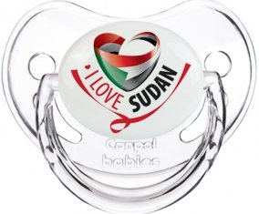 I Love Sudan Sucette Physiologique Transparent classique
