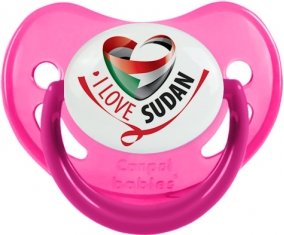 I Love Sudan Sucette Physiologique Rose phosphorescente