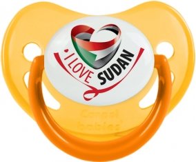 I Love Sudan Sucette Physiologique Jaune phosphorescente