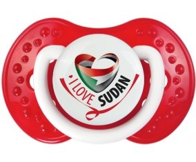 I Love Sudan Sucette LOVI Dynamic Blanc-rouge classique