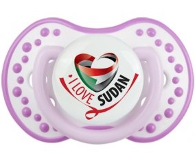 I Love Sudan Sucette LOVI Dynamic Blanc-mauve classique