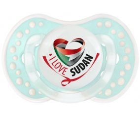 I Love Sudan Sucette LOVI Dynamic Retro-turquoise-lagon classique