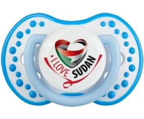 I Love Sudan Sucette LOVI Dynamic Blanc-bleu phosphorescente
