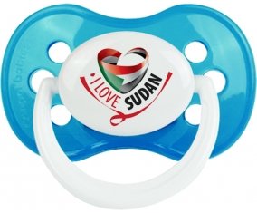 I Love Sudan Sucette Anatomique Cyan classique