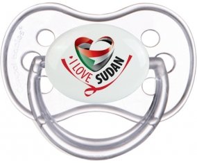 I Love Sudan Sucette Anatomique Transparente classique