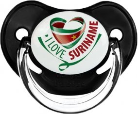 I Love Suriname Tétine Physiologique Noir classique