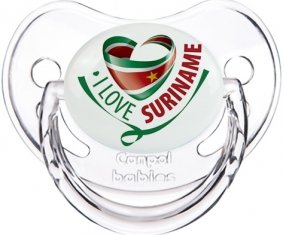 I Love Suriname Tétine Physiologique Transparent classique