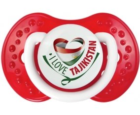 I Love Tajakistan Sucette LOVI Dynamic Blanc-rouge classique