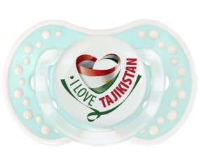 I Love Tajakistan Sucette LOVI Dynamic Retro-turquoise-lagon classique