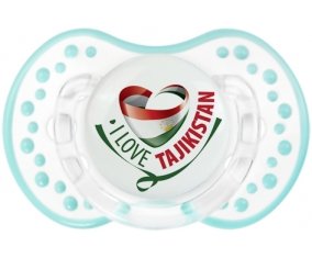 I Love Tajakistan Sucette LOVI Dynamic Retro-blanc-lagon classique