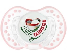 I Love Tajakistan Sucette LOVI Dynamic Retro-blanc-rose-tendre classique