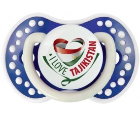 I Love Tajakistan Sucette LOVI Dynamic Bleu-marine phosphorescente