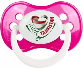 I Love Tajakistan Tétine Anatomique Rose foncé classique