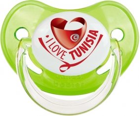 I Love Tunisia Sucette Physiologique Vert classique