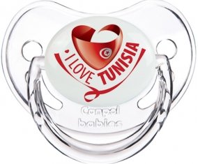 I Love Tunisia Sucette Physiologique Transparent classique