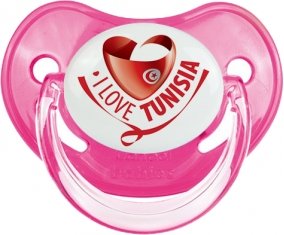 I Love Tunisia Sucette Physiologique Rose classique