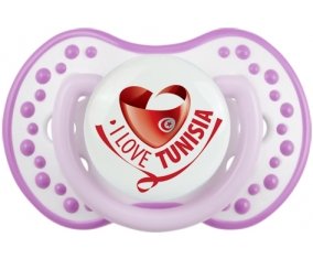 I Love Tunisia Sucette LOVI Dynamic Blanc-mauve classique