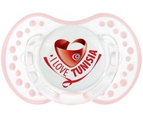 I Love Tunisia Sucette LOVI Dynamic Retro-blanc-rose-tendre classique