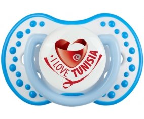 I Love Tunisia Sucette LOVI Dynamic Blanc-bleu phosphorescente