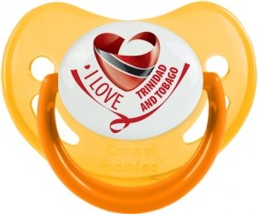 I Love Trinidad and Tobago Tétine Physiologique Jaune phosphorescente