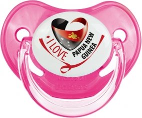 I Love Papua New Guinea Sucette Physiologique Rose classique