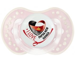 I Love Papua New Guinea Sucette LOVI Dynamic Retro-rose-tendre classique