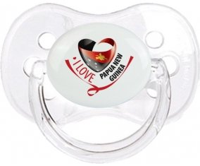 I Love Papua New Guinea Sucette Cerise Transparent classique