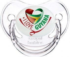I Love Guyana Sucette Physiologique Transparent classique