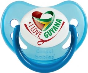 I Love Guyana Sucette Physiologique Bleue phosphorescente