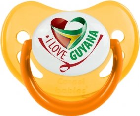 I Love Guyana Sucette Physiologique Jaune phosphorescente