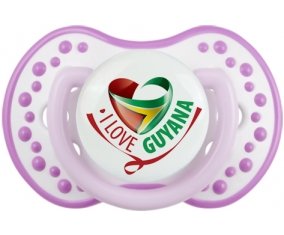 I Love Guyana Sucette LOVI Dynamic Blanc-mauve classique