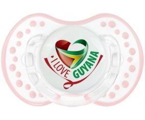 I Love Guyana Sucette LOVI Dynamic Retro-blanc-rose-tendre classique