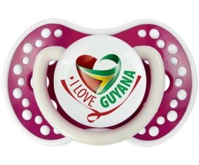 I Love Guyana Sucette LOVI Dynamic Fuchsia phosphorescente