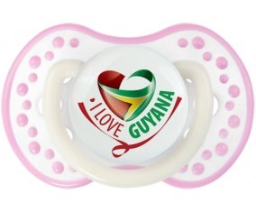 I Love Guyana Sucette LOVI Dynamic Blanc-rose phosphorescente