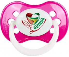 I Love Guyana Sucette Anatomique Rose foncé classique