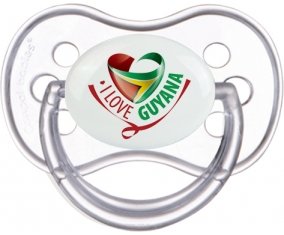 I Love Guyana Sucette Anatomique Transparente classique